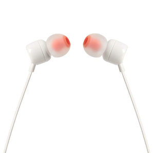 JBL IN-EAR Headphone and Mic Wired White T110WHT