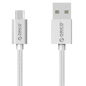 Orico Micro USB Braided Charging Data 1m Cable - Silver