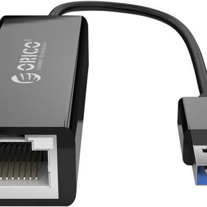 Orico UTJ-U3-BK-BP USB 3.0 to Gigabit Ethernet Adapter - Black