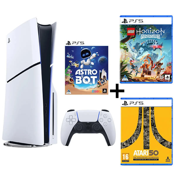 PlayStation 5 Slim Console with disc drive + Astro Bot (Voucher) Plus Free Games Bundle