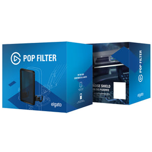 Elgato Wave Pop Filter Anti-plosive noise shield eliminates pops and hisses, dual-layer steel mesh with magnetic attach- ment points, custom built for Elgato Wave microphones