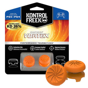 KontrolFreek FPS Freek Vortex Thumbsticks for PS5 and PS4 Blister Kit - Orange