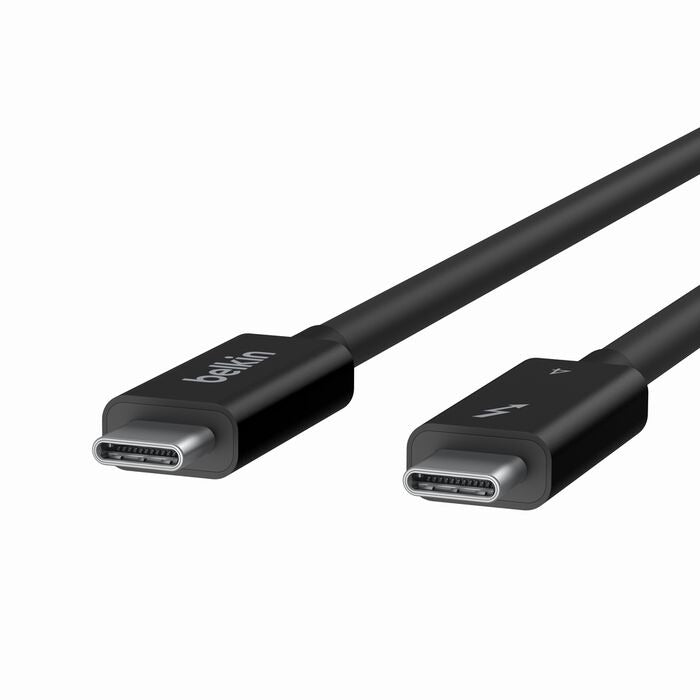 Belkin - Thunderbolt 4 100 Watt Cable - 2 Meters Passive Cable - Black