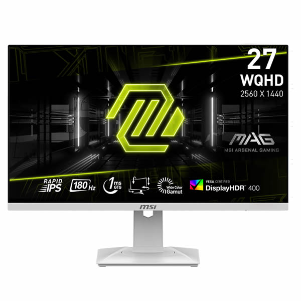 MSi MAG | 274QRFW | 27" | WQHD | 180Hz | Flat Gaming Monitor - White