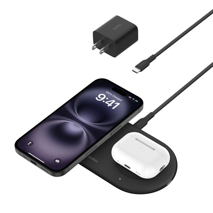 Belkin - BoostCharge Pro - 2-in-1 Wireless Charge Pad
