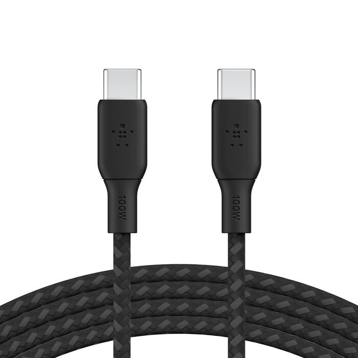 Belkin BoostCharge - USB-C Male to USB-C Male Braided Cable 100 Watt Power Delivery - 2 Meter Cable