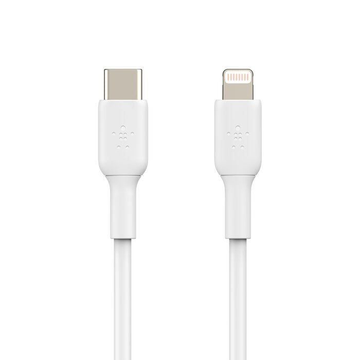 Belkin - BoostCharge USB-C to Lightning Cable - 1 Meter - White