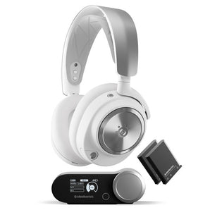 SteelSeries 61525 Arctis Nova Pro Wireless X High-Fidelity Gaming Audio with Active Noise Cancellation Gaming Headset - White