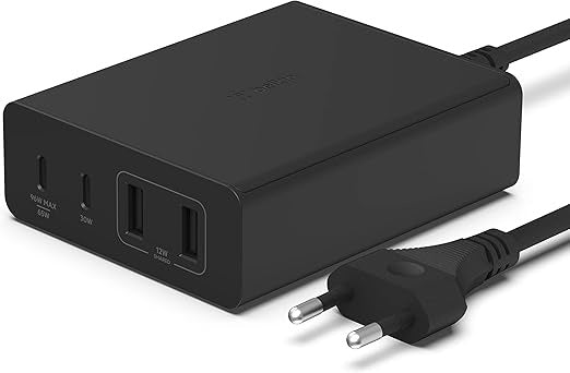 Belkin BoostCharge Pro 108 Watt 4 Ports GaN Wall Laptop Charger - BLACK