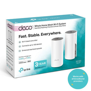 TP-Link Deco E4 AC1200 Whole-Home Mesh Wi-Fi System (2 Pack)