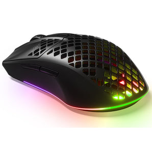SteelSeries 62604 Aerox 3 (2022) Wireless Ultra Lightweight Super-Fast Mouse with AquaBarrier™ - Onyx