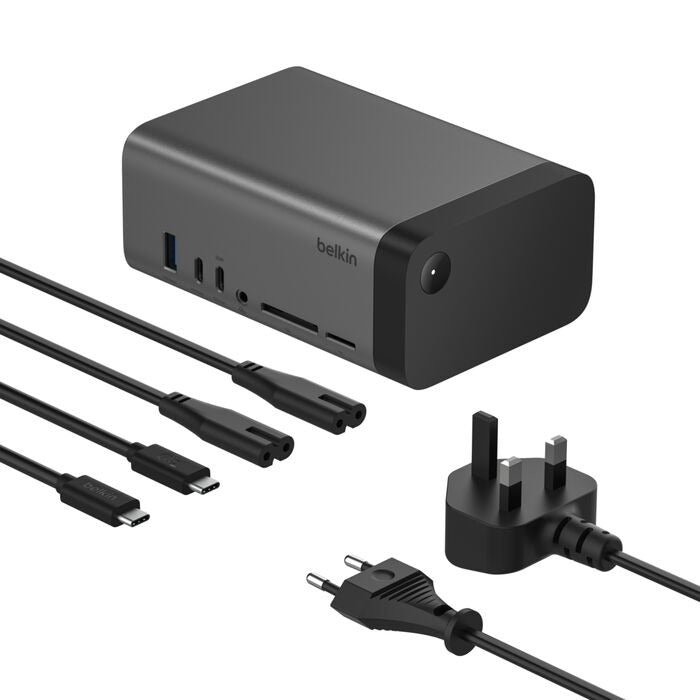 Belkin - Universal USB-C 11 in 1 GaN Docking Station - Supports up to 3 external monitors