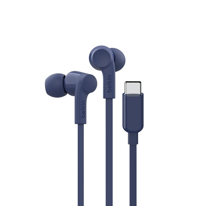 Belkin - SoundForm Headphones with USB-C Connector - Blue