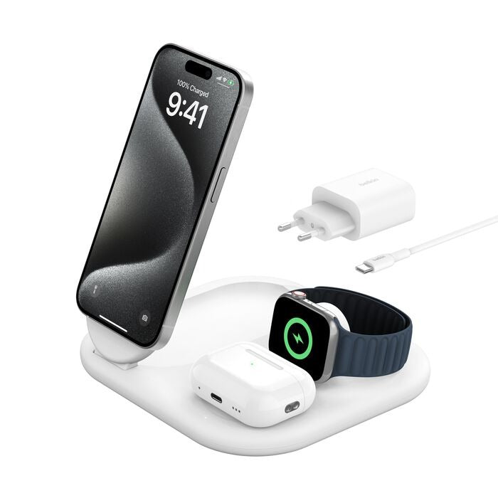 Belkin - BoostCharge Pro Foldable: 3-in-1 Qi2 Wireless Charger