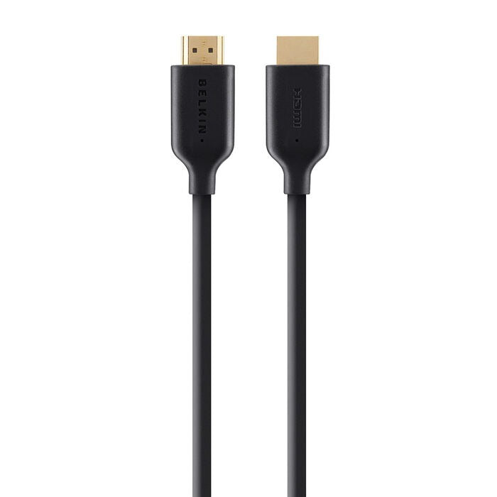 Belkin - Premium Gold-Plated High-Speed Male HDMI Cable with Ethernet 4K/Ultra HD Compatible  - Black - 2 Meters - Black