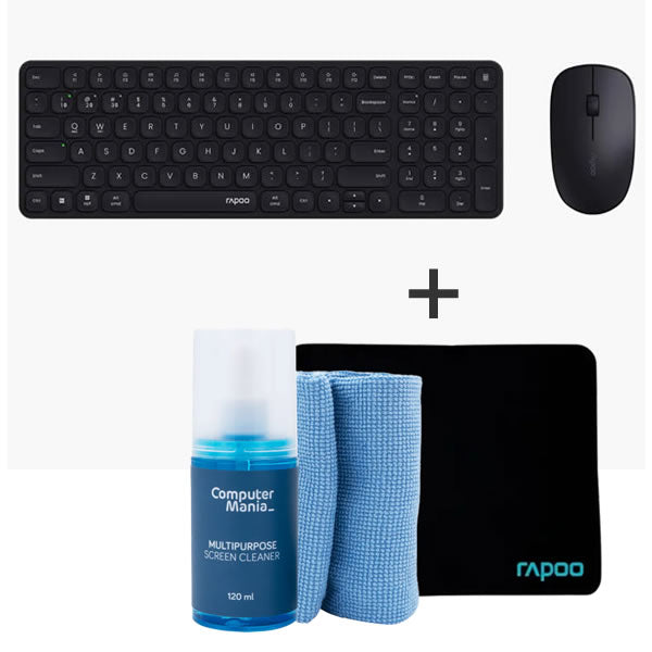 Rapoo 9320M Wireless Combo- Black