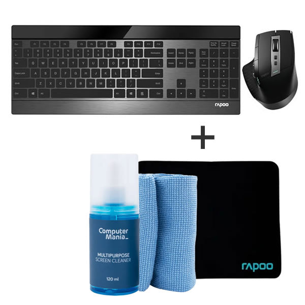 Rapoo 9900M Multimode Ultra Slim Combo - Black