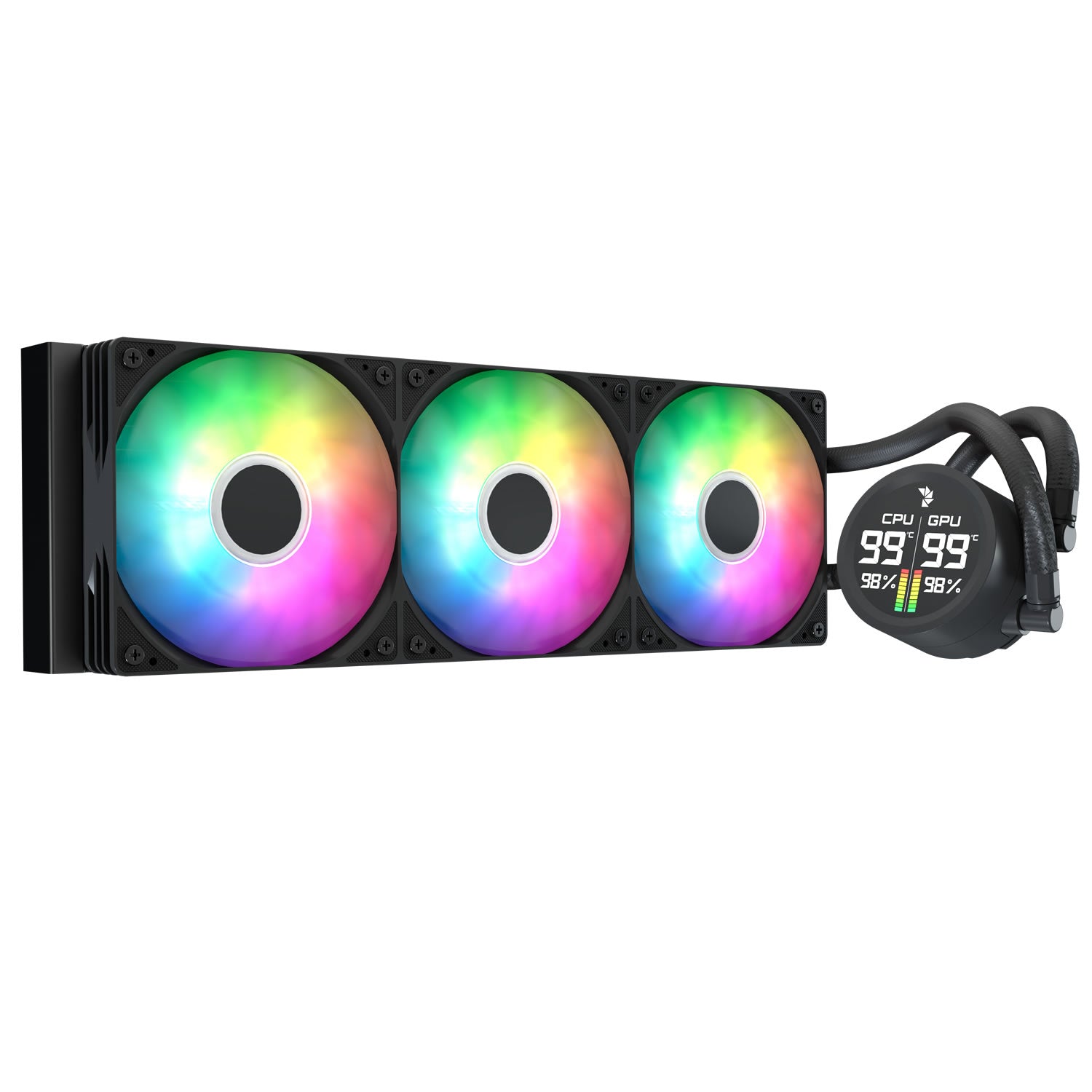 AeroCool Abyss 360mm L Digital Liquid Cooler - Black