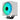 APNX AP1-V ARGB CPU Air Cooler 245W TDP in White - three-quarter view with ARGB fan lit