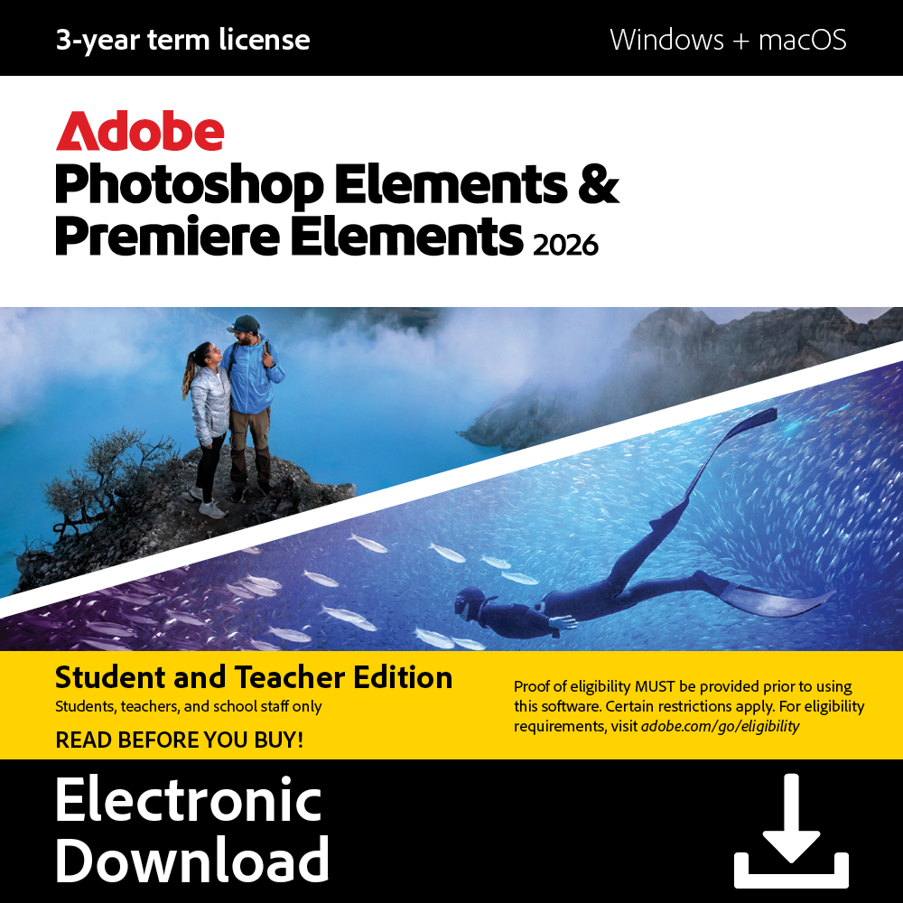 Adobe PHSP & PREM Elements 2026 STE 3Y