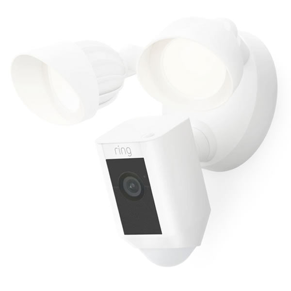 Ring Floodlight 2K Camera Wired Pro - White 