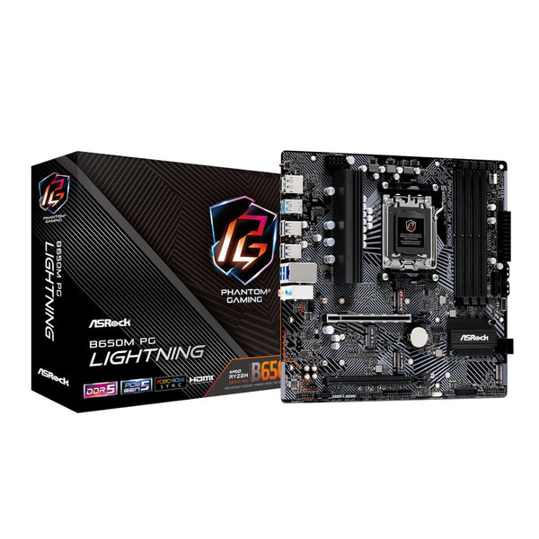 ASRock B650M PG Lightning AMD AM5 Micro ATX Motherboard – Computer