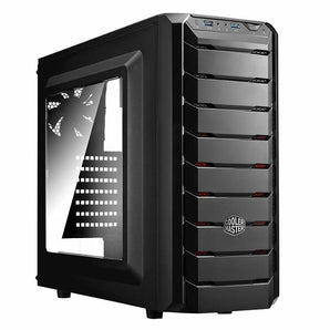 Cooler Master CMP500 ATX Case With Built-In Elite 600W PSU And Left Transparent Side Panel - Black