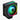 AeroCool Cylon 4F ARGB CPU Air Cooler Black - front three-quarter view with ARGB fan and lit top cover