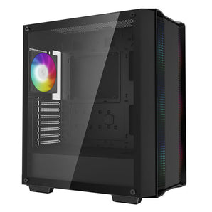 DeepCool CC560 ARGB V2 E-ATX Mid-Tower Case With Full-Sized Tempered Glass Window - Black