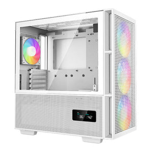 DeepCool CH560 Digital ATX Mesh Front Mid-Tower With Built-in Dual Status Digital Display - White