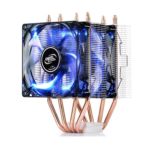 DeepCool | Frostwin | LED V2 CPU Air Cooler Twin-Tower Design & Blue LED Fan