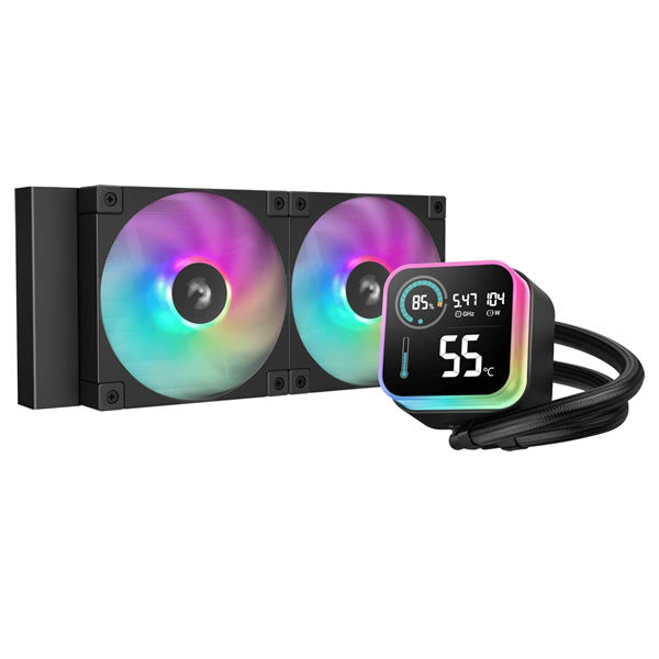 DeepCool LQ240 ARGB LCD 240mm All-In-One Black Liquid CPU Cooler