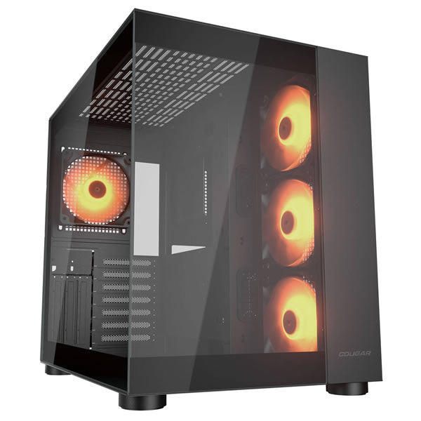 Cougar FV150 RGB ATX Mid Tower Case Dual Chamber Design - Black