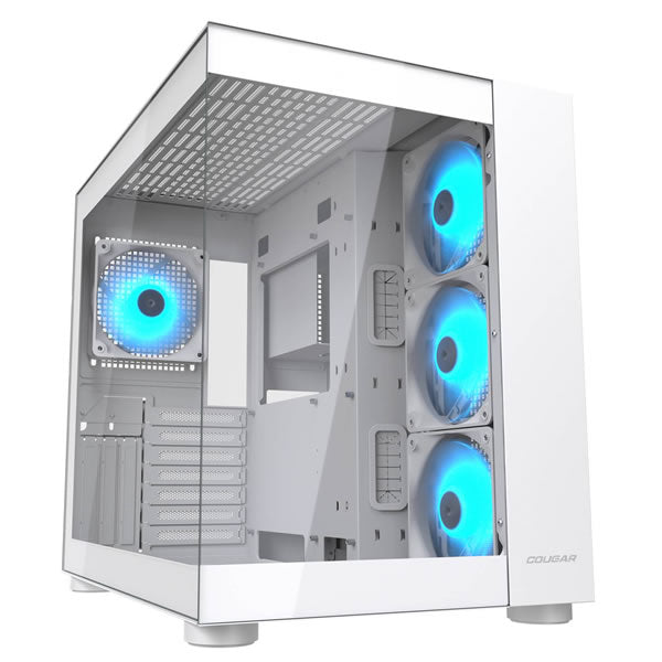 Cougar FV150 RGB ATX Mid Tower Case Dual Chamber Design - White