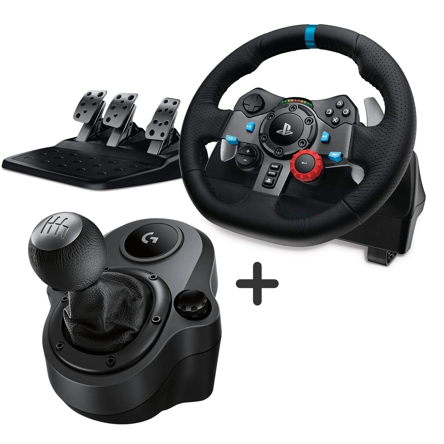 Logitech G29 Driving Force Racing Wheel for PlayStation®5 and PlayStation®4 and PC + Logitech Force Shifter