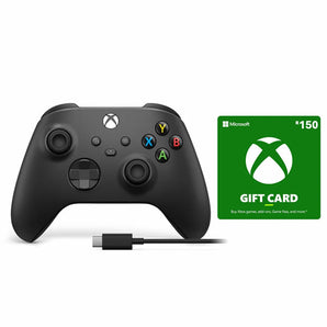 Microsoft Xbox Series Wireless Controller - Carbon Black + R150 Xbox Gift Card & USB-C Cable