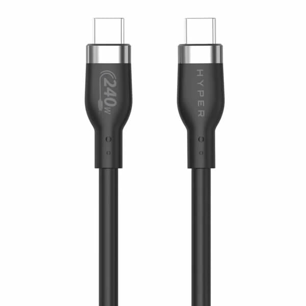 Targus HyperJuice 240W Silicone USB-C to USB-C Cable 1m - Black