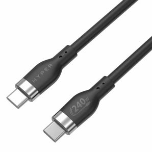 HyperJuice 240W Silicone USB-C to USB-C Cable 2m - Black