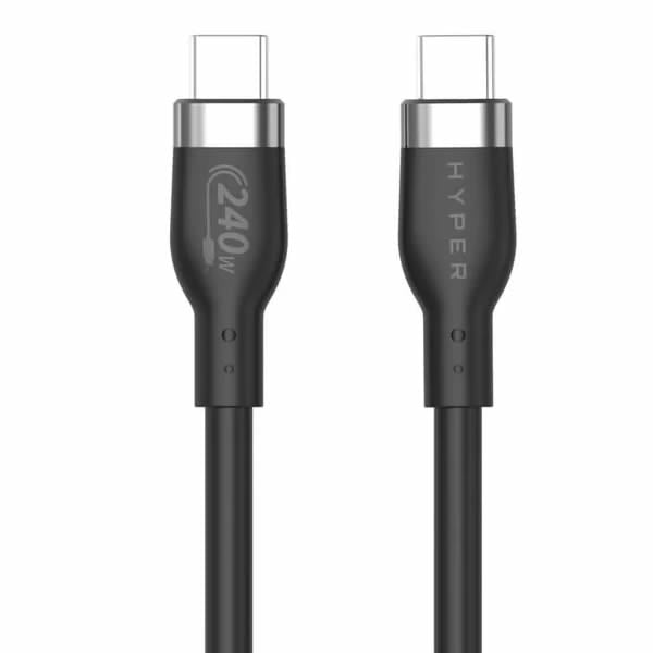 HyperJuice 240W Silicone USB-C to USB-C Cable 2m - Black