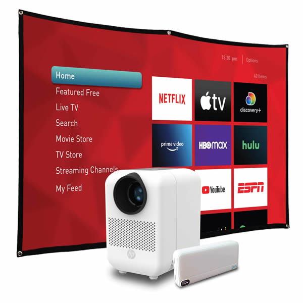 HP-CC180W HD Portable Projector Bundle