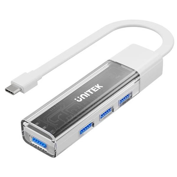 Computer Interlock Hub Unitek Bi-Directional Hub with Detachable Cable - White – Computer Mania