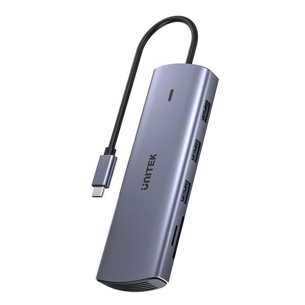 UNITEK 9-in-1 USB-C Hub with Dual Display, Dual Card Reader and 100W PD - D1113A