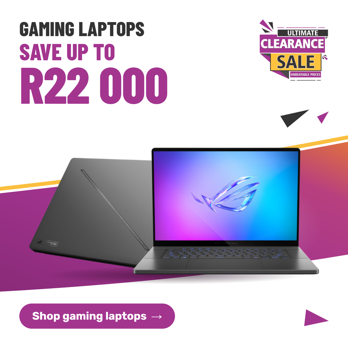 Gaming laptops – save up to R22 000