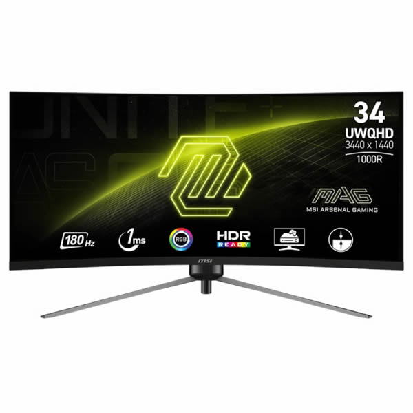 MSI MAG 345CQR 34″ 3440×1440 (UWQHD) 180Hz Curved Gaming Monitor