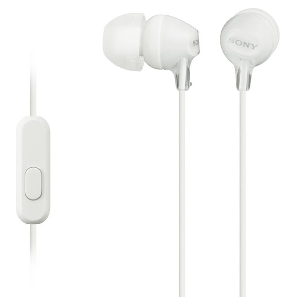 Sony MDR-EX15AP Earphones with Mic - White