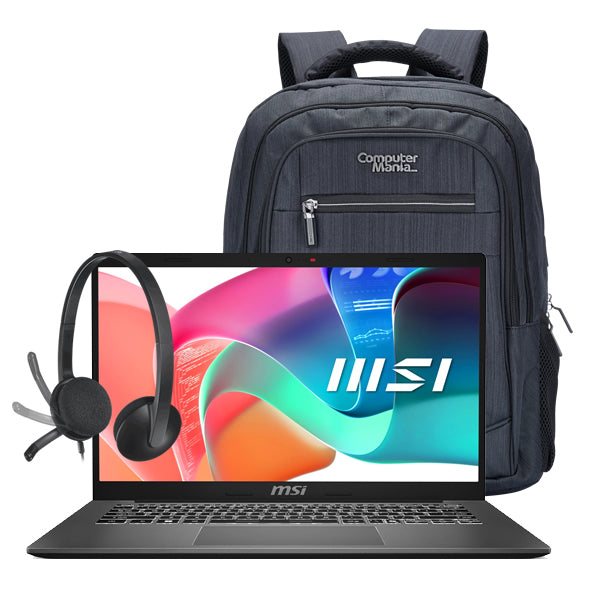 MSi | Modern 14 Laptop F13MG-039ZA | Core i3 | 14" FHD | 8GB RAM | 256GB SSD - Platinum Grey Bundle