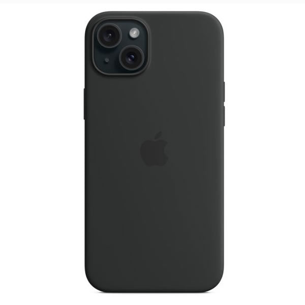 Apple iPhone 15 Plus Silicone Case with MagSafe - Black