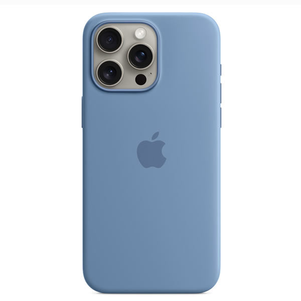 Apple iPhone 15 Pro Max Silicone Case with MagSafe - Winter Blue