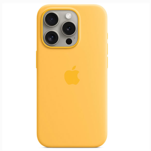 Apple iPhone 15 Pro Silicone Case with MagSafe - Sunshine