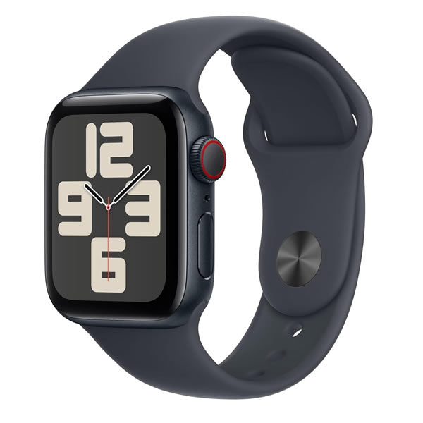 Apple Watch SE GPS + Cellular 44mm Midnight Aluminium Case with Midnight Sport Band - M/L